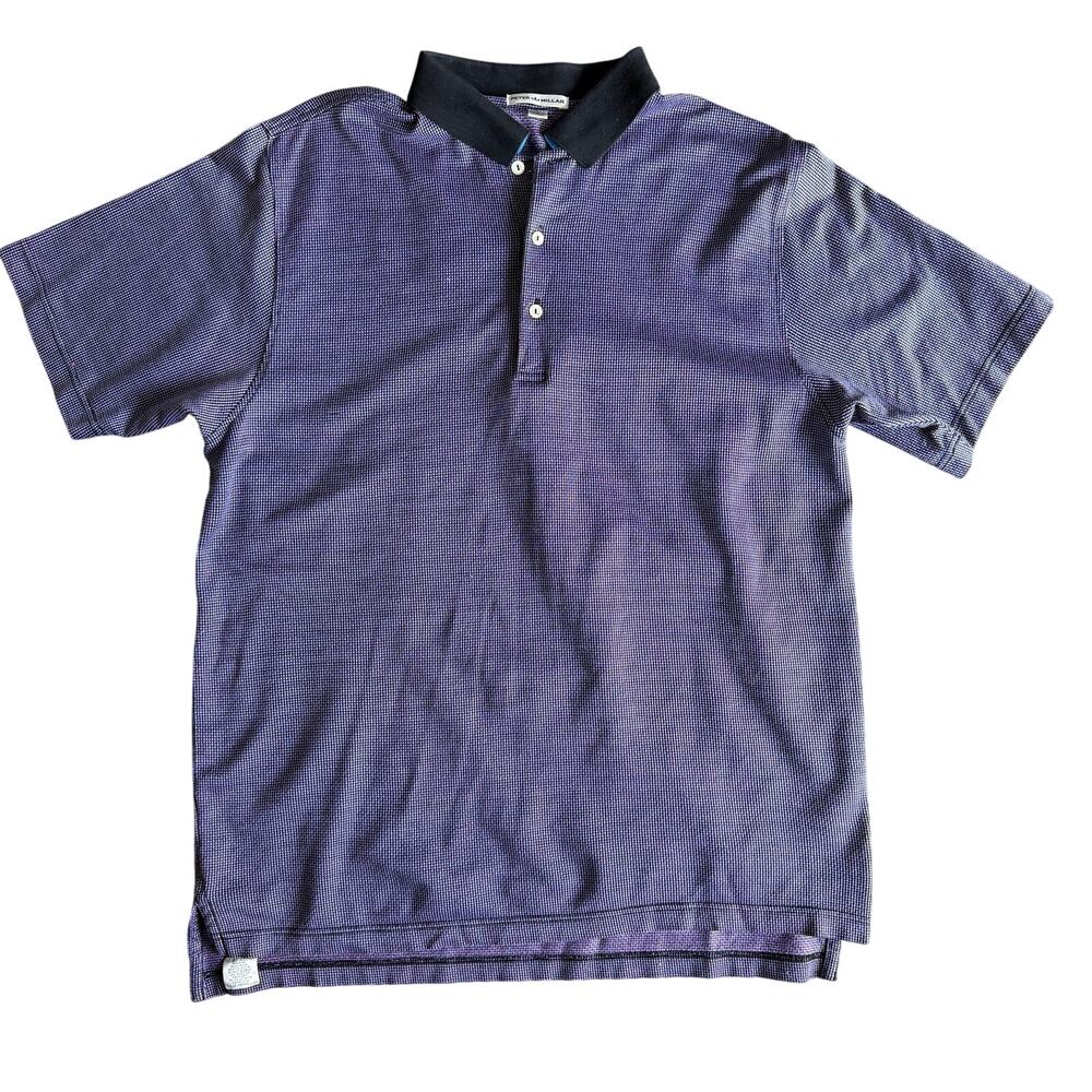 Peter Millar Vintage Y2K 100% Cotton Golf Polo Made in Korea Purple Men's L